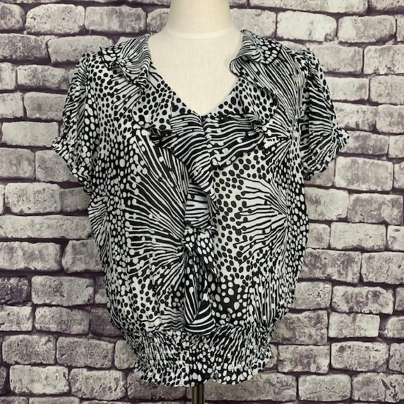 Allison Taylor V-Neck Blouse Size Medium - Picture 1 of 8